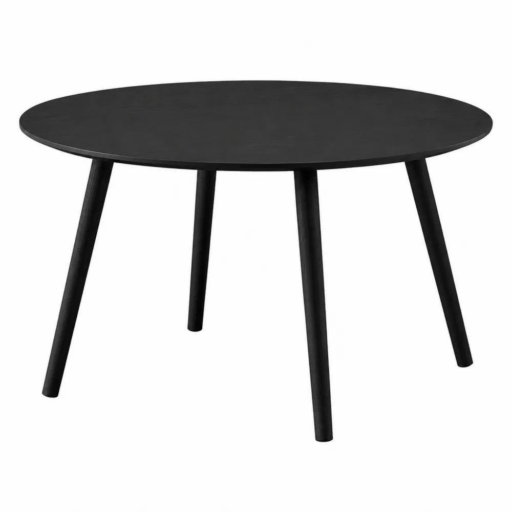 Stolik okrągły czarny drewniany 80 cm
